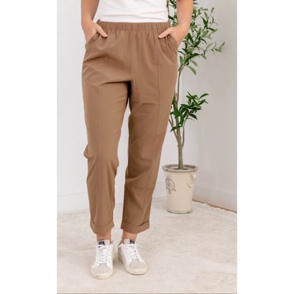 Varley Everly Turnup Taper Pants | Size Small | Tawny - Picture 8 of 8
